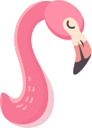 Cartoon flamingo